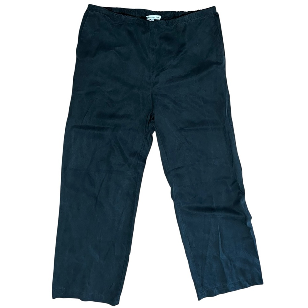 Reformation Straight Leg Pants in Navy Blue